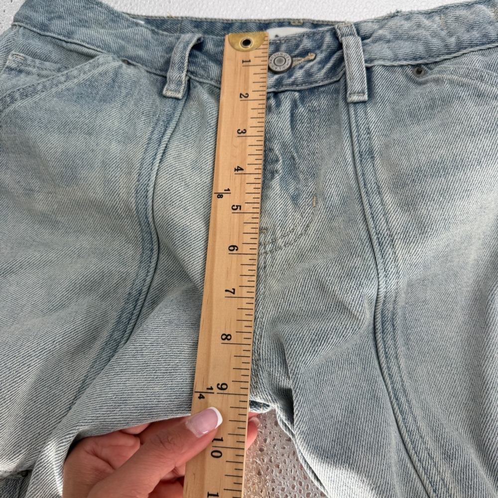 PacSun Casey Low Rise Light Wash Wide Leg Paneled Seam Carpenter Jeans Womens 26 - Picture 7 of 10